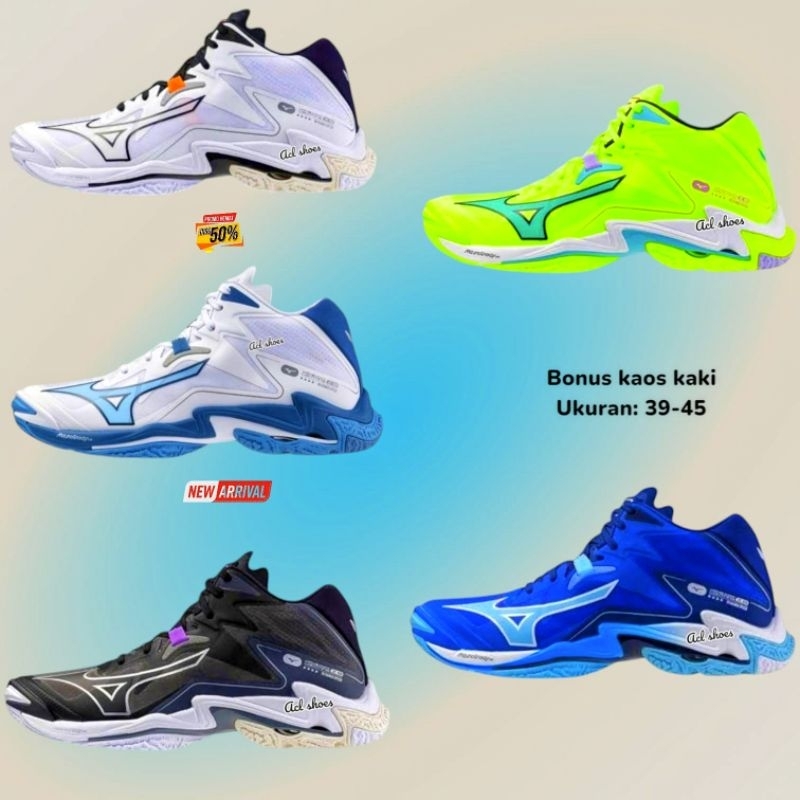 Sepatu Mizuno Wlz Mid Sepatu Volly Mizuno Wave Lighting Z8 Sepatu Voli  Pria Sepatu Olahraga