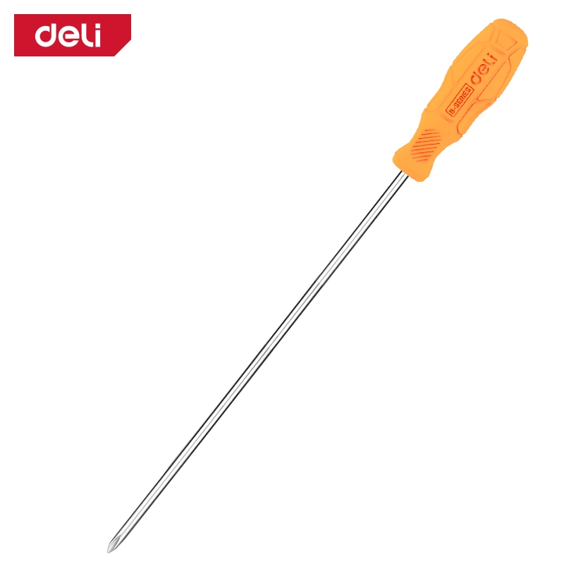 Jual Deli Phillips Screwdriver / Obeng Plus- Minus "PH3/8mmx300mm Cr-V