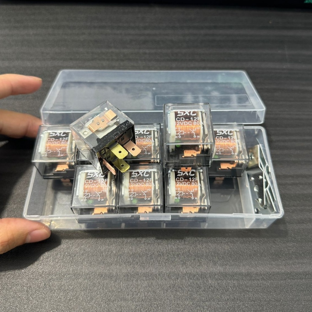 Jual sew PAKET ISI 10 PCS RELAY KAKI 4 TRANSPARANT 12 V 80 AMPERE ...