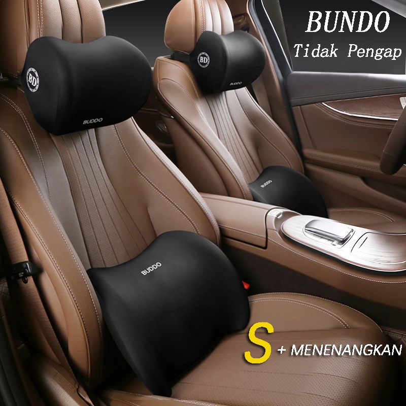 Olifedo Bantal Mobil Mewah Sandaran Leher Punggung Big Memory Foam Kulit Premium Bantal Berkualitas Bantal Leher Mobil Sandaran Kepala Kursi Mobil Penumpang