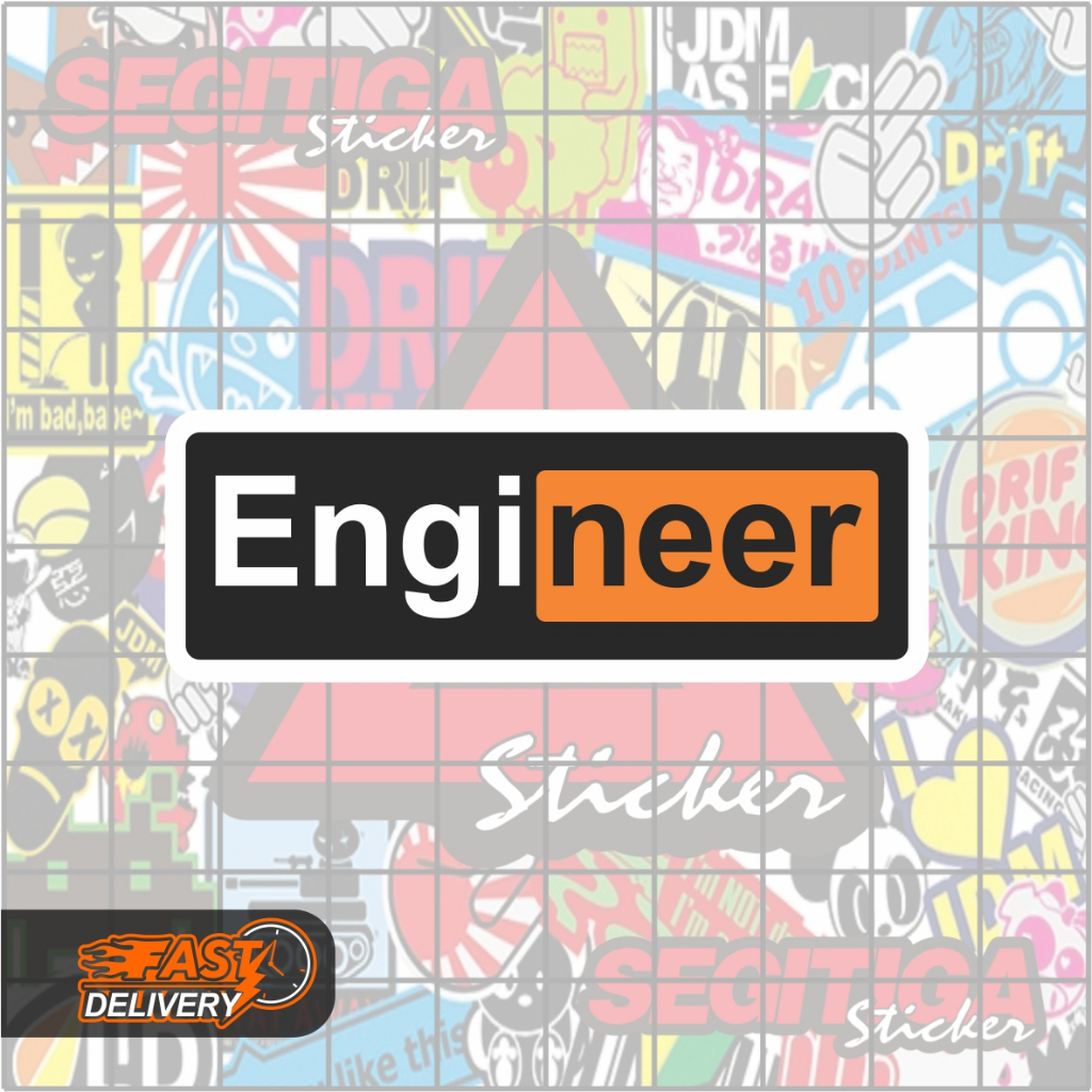 Jual Sticker Engineer Ukuran 7 x 2.5 Cm | Shopee Indonesia