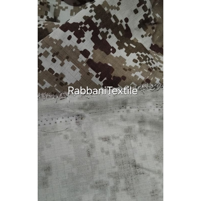 Jual Bahan kain Loreng gurun digital bahan gurun Ripstop TR | Shopee ...