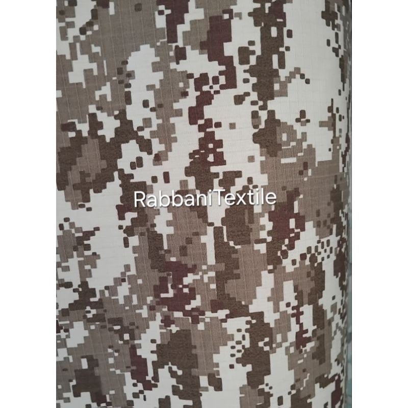 Jual Bahan kain Loreng gurun digital bahan gurun Ripstop TR | Shopee ...