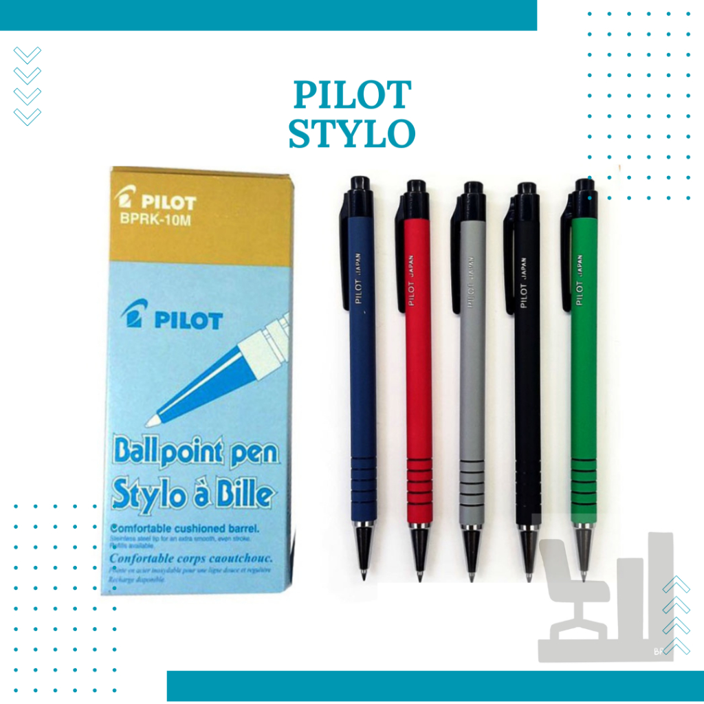 Jual (1 PCS) Ballpoint PILOT Stylo Black Ink BPRK-10M | 0,5 mm | Bolpen ...