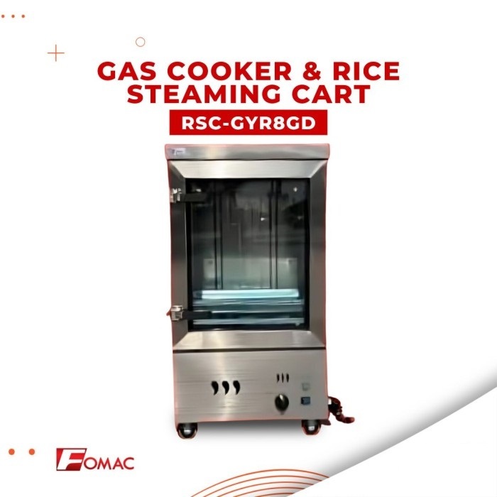 Jual FOMAC RSC-GYR8GD Gas Rice Steamer 8 Tray / Penanak Nasi Rice ...