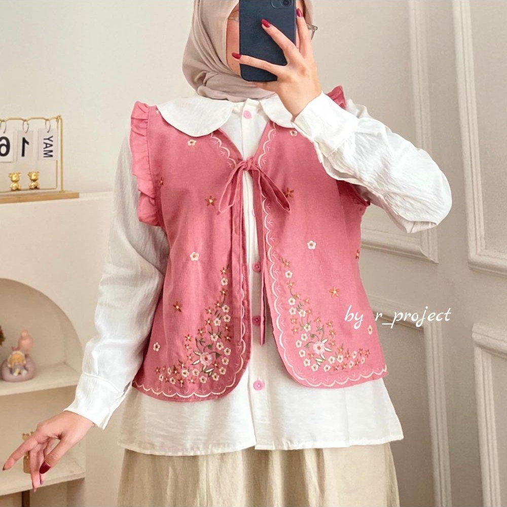 Jual Deedye shirt | atasan wanita bordir rompi - atasan korea style ...