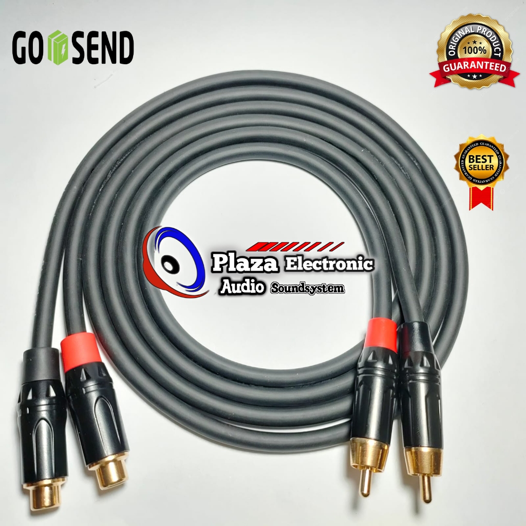 Jual Kabel Audio Extension Rca Male To Rca Female 1Set / 2Pcs High ...