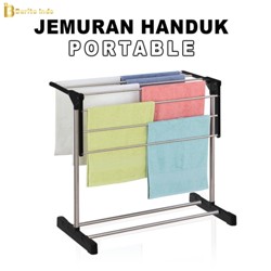 BARITOINDO Rak Jemuran Lipat Handuk Pakaian Sepatu Stainlees/Gantungan Pengering Baju Bayi - B01B