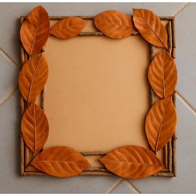 Jual bingkai foto dari ranting dan daun nangka kering | Shopee Indonesia