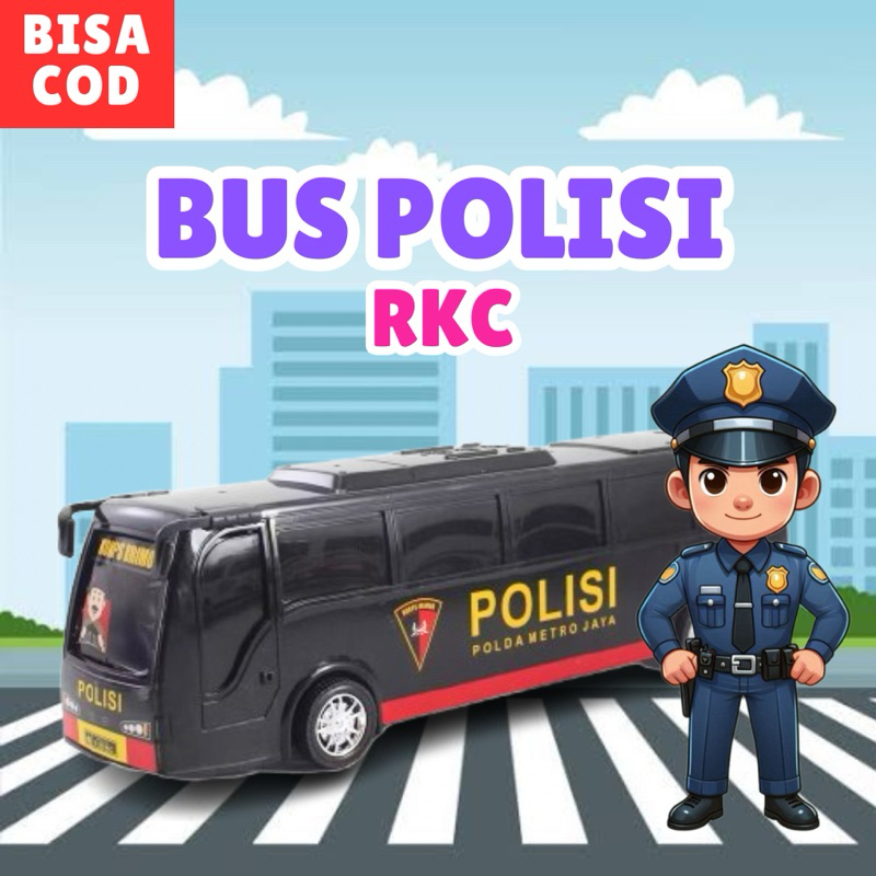Jual RKC Bus Polisi Bis Pelayanan Polisi - Miniatur Bus RKC Original ...