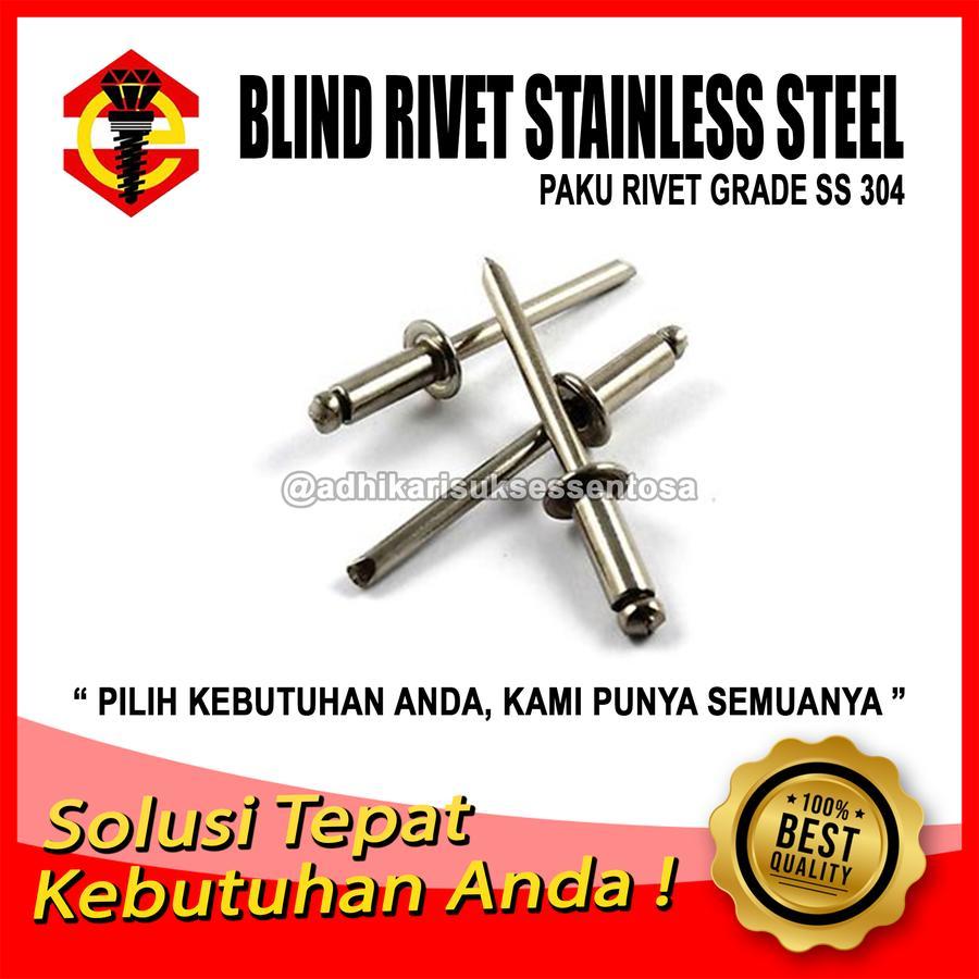 Jual SS 304 / Paku Rivet 4,8 MM / Blind Rivet 675 (4,8x19) Stainless ...