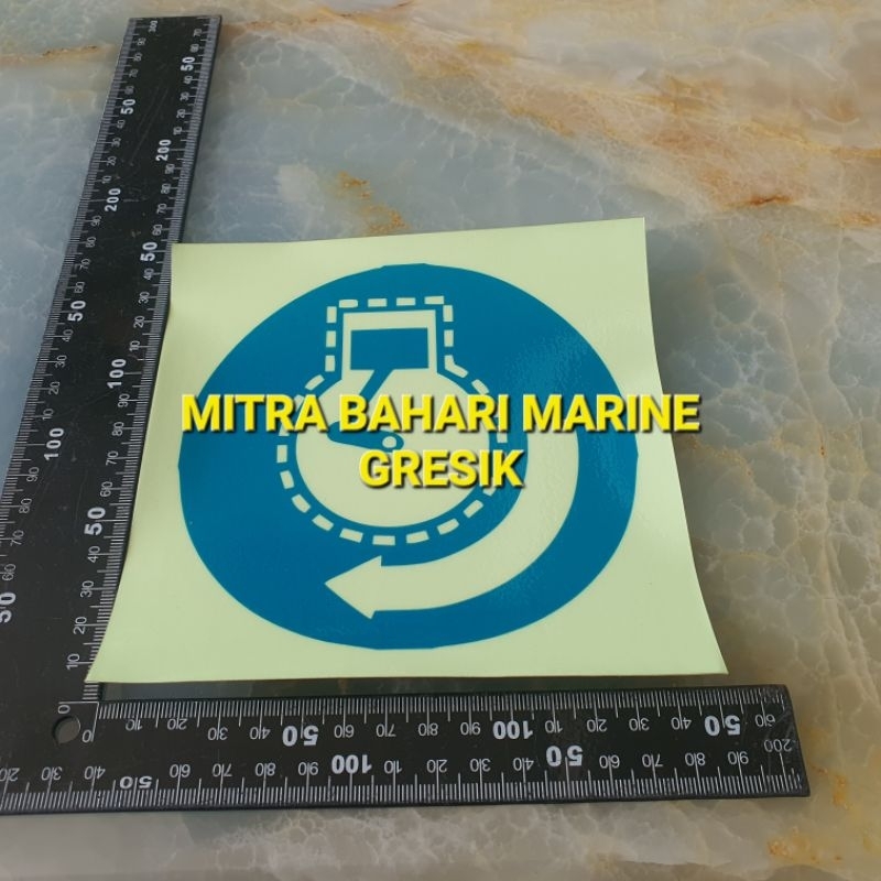 Jual Stiker IMO Symbol IMPA 335102 Start Engine Ukuran 15x15cm Glow In ...
