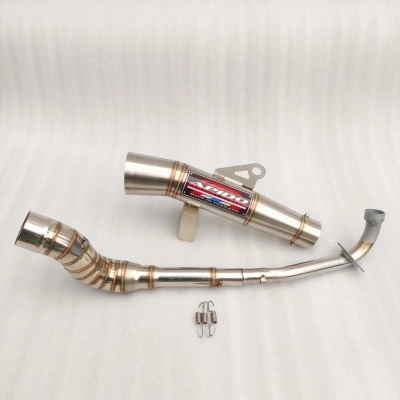 Jual 1set Exhaust pipe Apido Tube Type open spec for wave 125/115/110 ...