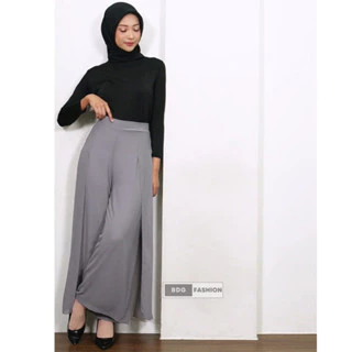 Celana Kulot Lurus Ameera Kulot Layer Kanan Kiri Celana Kulot Bahan Ceruti