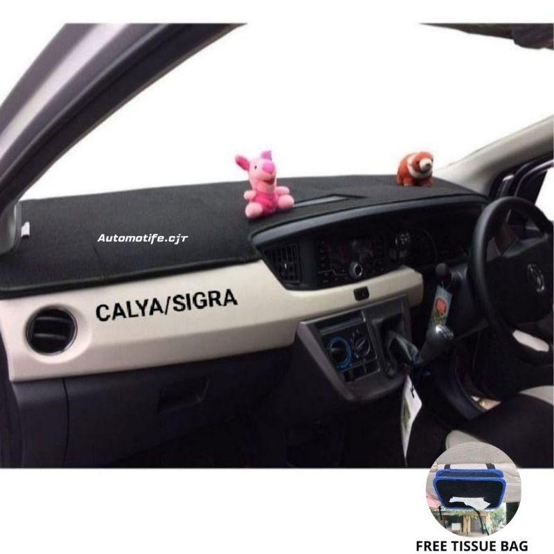 Aksesoris Interior Cover Dashboard CALYA / SIGRA Hiasan Dashboard Mobil Free Tissue Bag