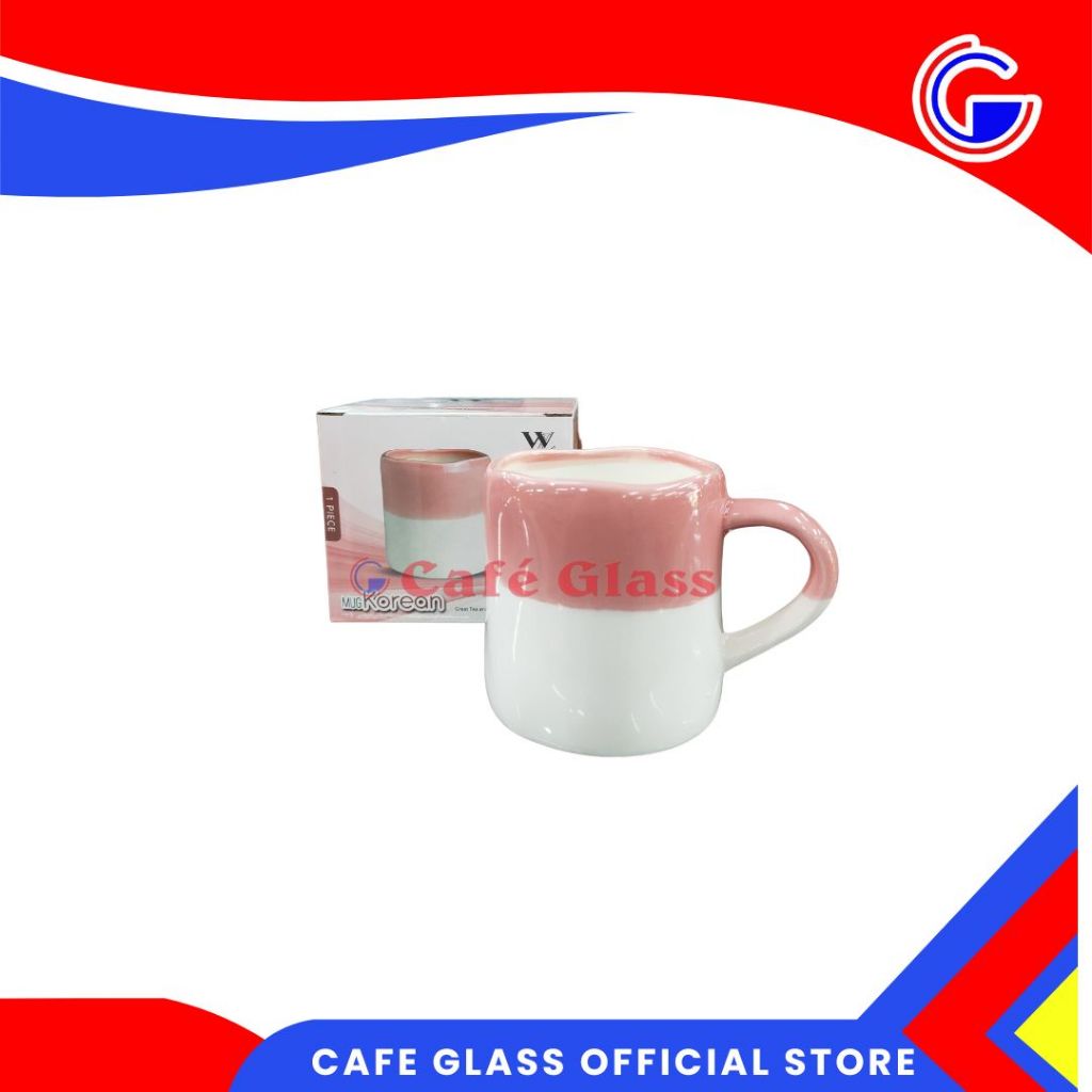 Mugs Estetik / Mug Two Tone Dua Warna / Mug Korea / Cangkir Keramik