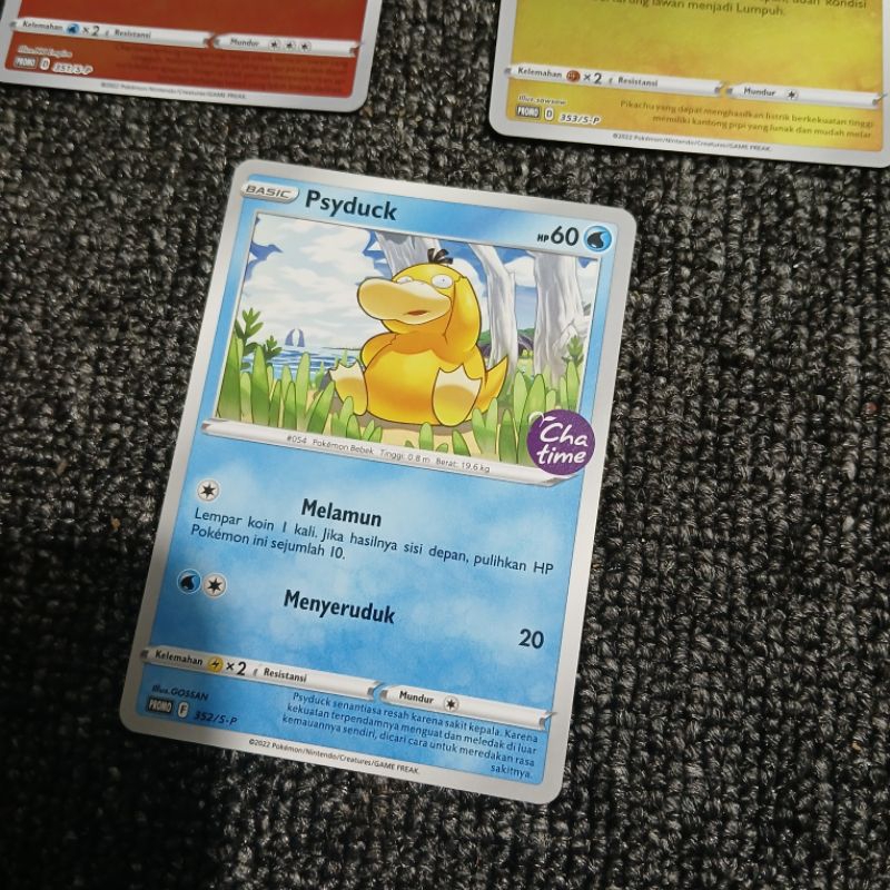 Jual TCG Pokemon x Chatime Charizard Psyduck Pikachu | Shopee Indonesia
