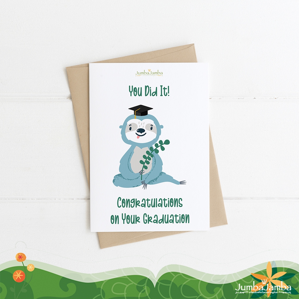 Jual Kartu Ucapan Selamat Wisuda A6 - Jumba Jamba Sloth Graduate ...
