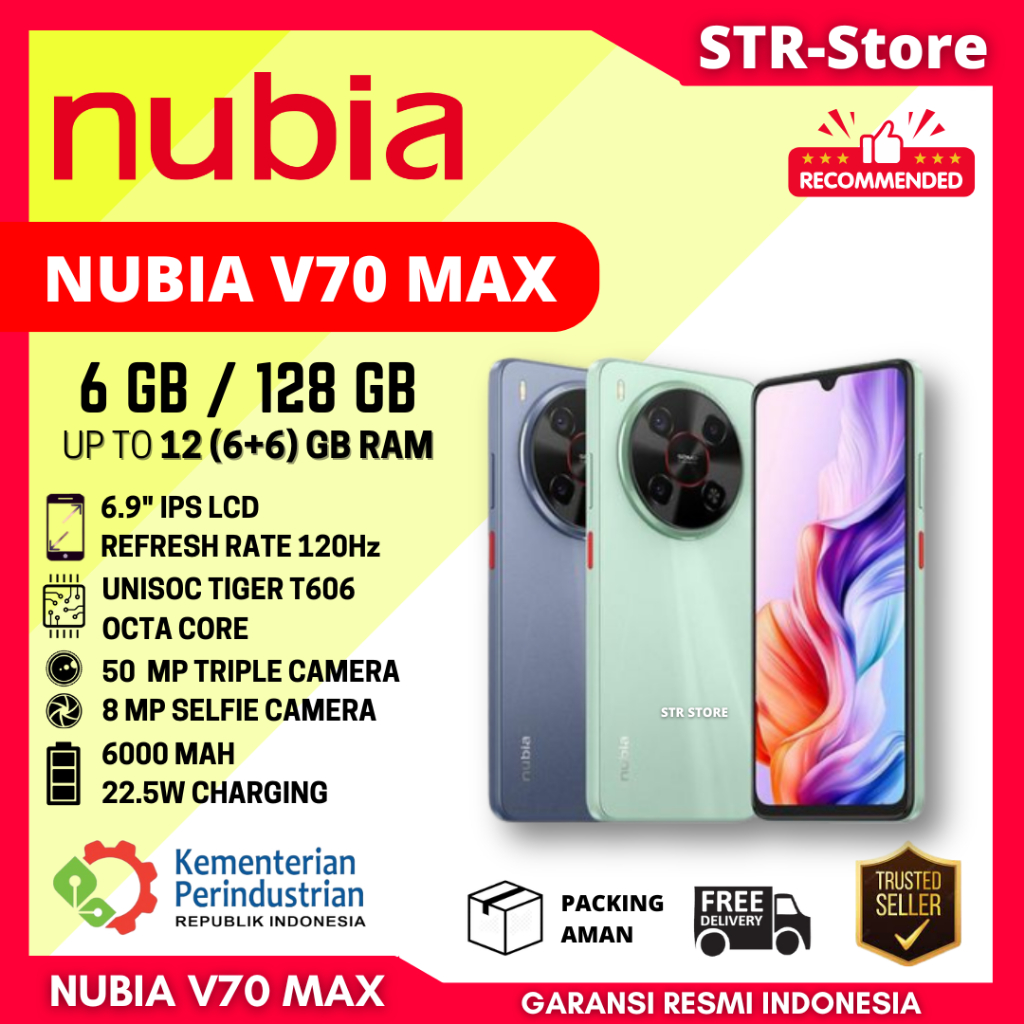 Jual NUBIA V70 MAX 6/128 GB GARANSI RESMI NUBIA V70 MAX RAM UP TO 12 GB ...