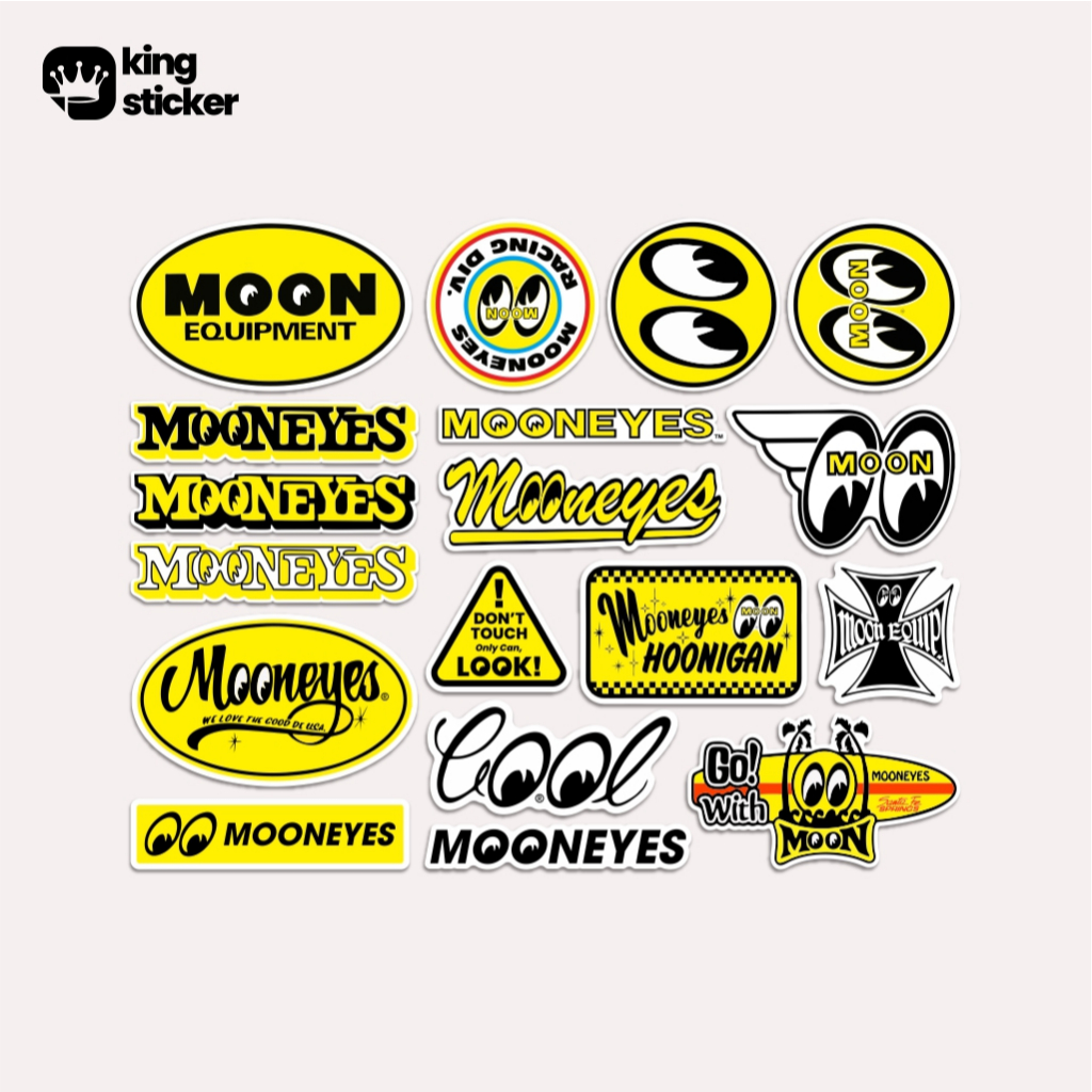 Jual STICKER PACK MOONEYES [18pcs] LAMINASI GLOSY DIE CUTT | Shopee ...
