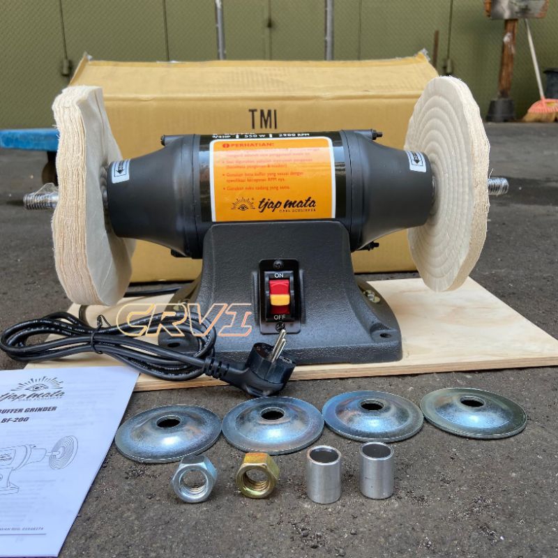 Jual Mesin Gerinda Duduk 8 inch Bf 200 Mesin Gerinda Buffer Satu Set ...