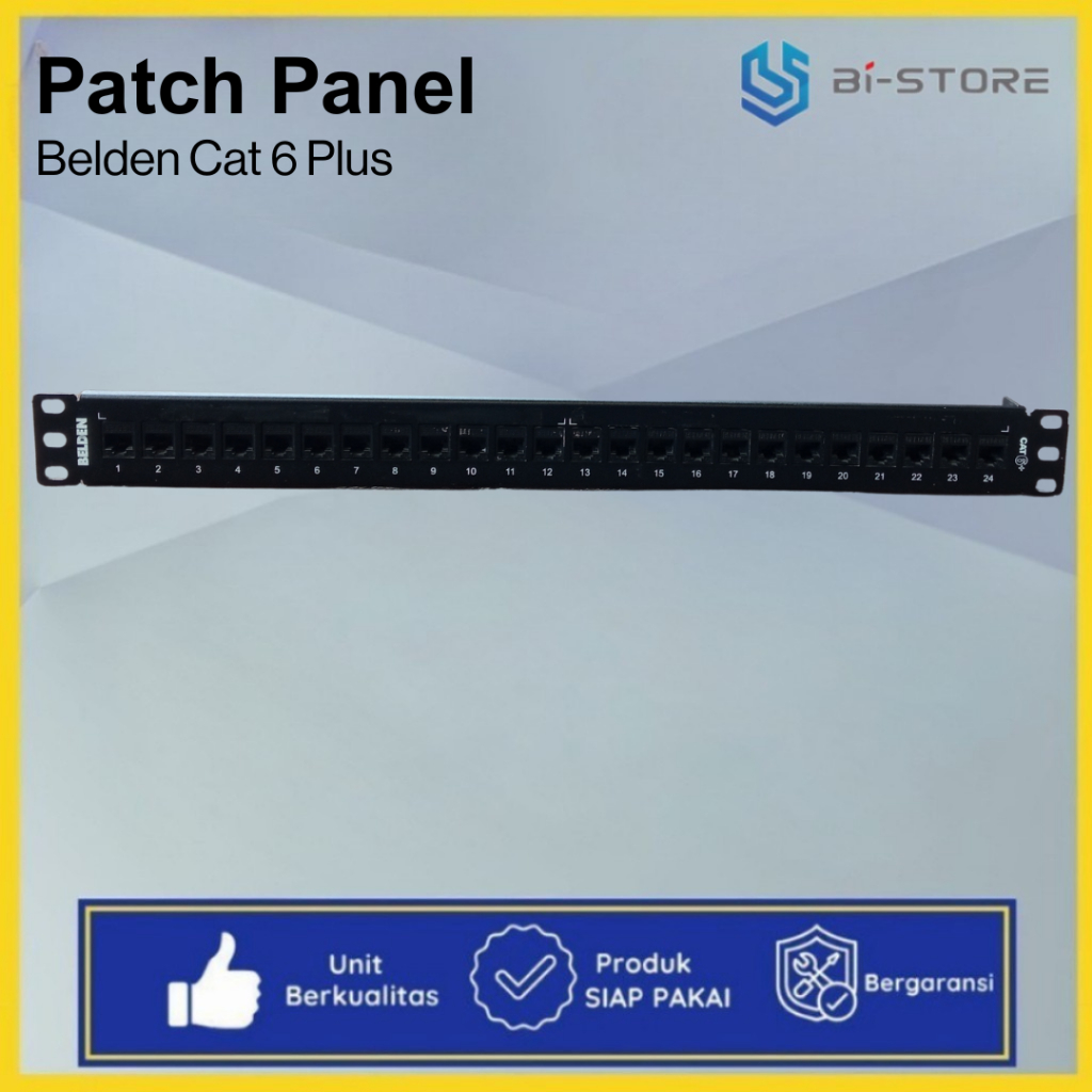 Jual Patch Panel Belden Cat 6 Plus 24 Port Original | Shopee Indonesia