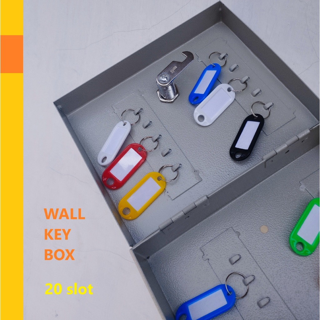 Jual COD Key Box tempat penyimpanan kunci kotak dinding 20 slot kunci ...