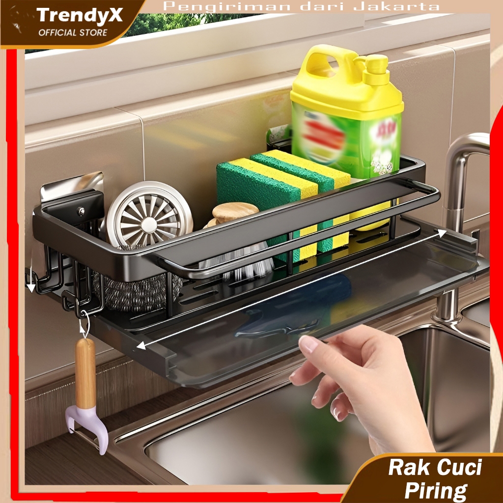 Jual TrendyX Rak Pengering Gantung Dapur Sponge Sabun Rak Cuci Piring ...