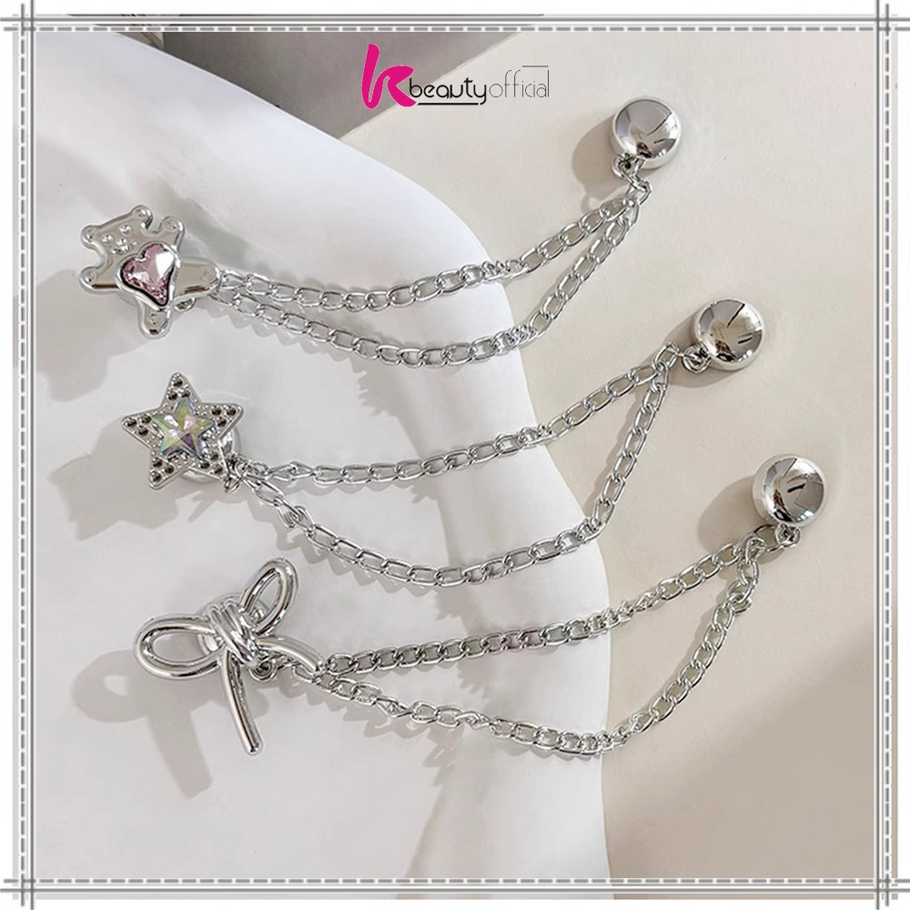 Jual KB-C1289 Bros Rantai Magnet Elegan Bentuk Lucu Pin Hijab Aksesoris ...
