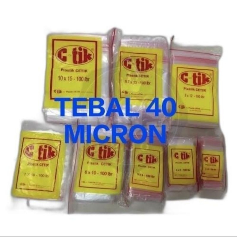 Jual Plastik Klip Ziplock 11 x 17 Cetik Ctik C-Tik 40 Micron - Lebih ...