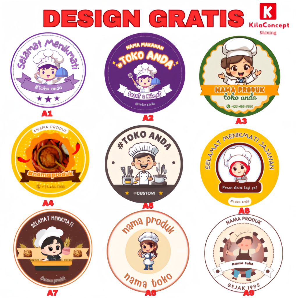 Jual STIKER PRODUK KEMASAN ISI 100 PCS | STIKER LABEL MAKANAN | STIKER ...