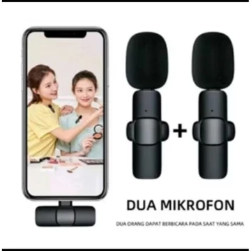 Mic Wireless Hp Vlog Youtuber Portable 2 Mic ( Microphone 2 Mic ) For Type C Type Iphone