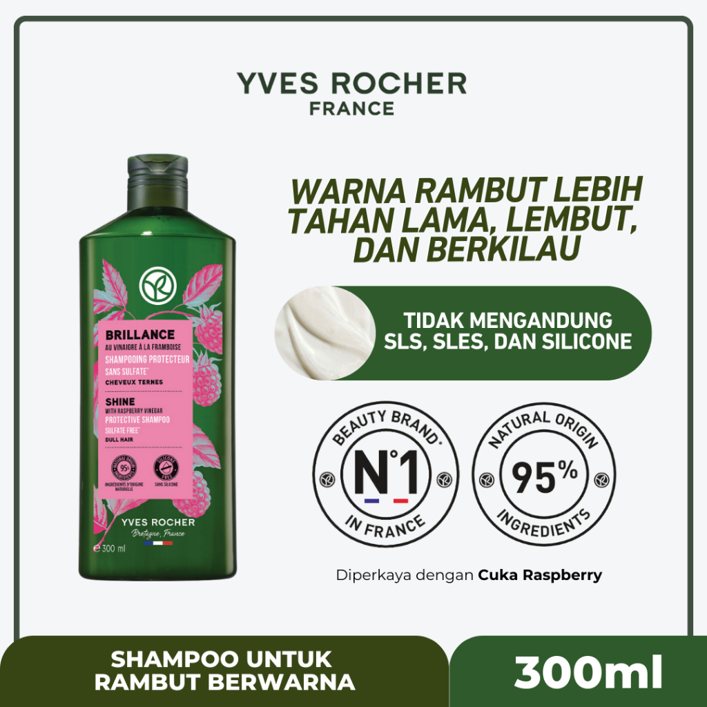 Jual Yves Rocher Shine Protective Shampoo 300 ml - Sampo Anti Kusam ...