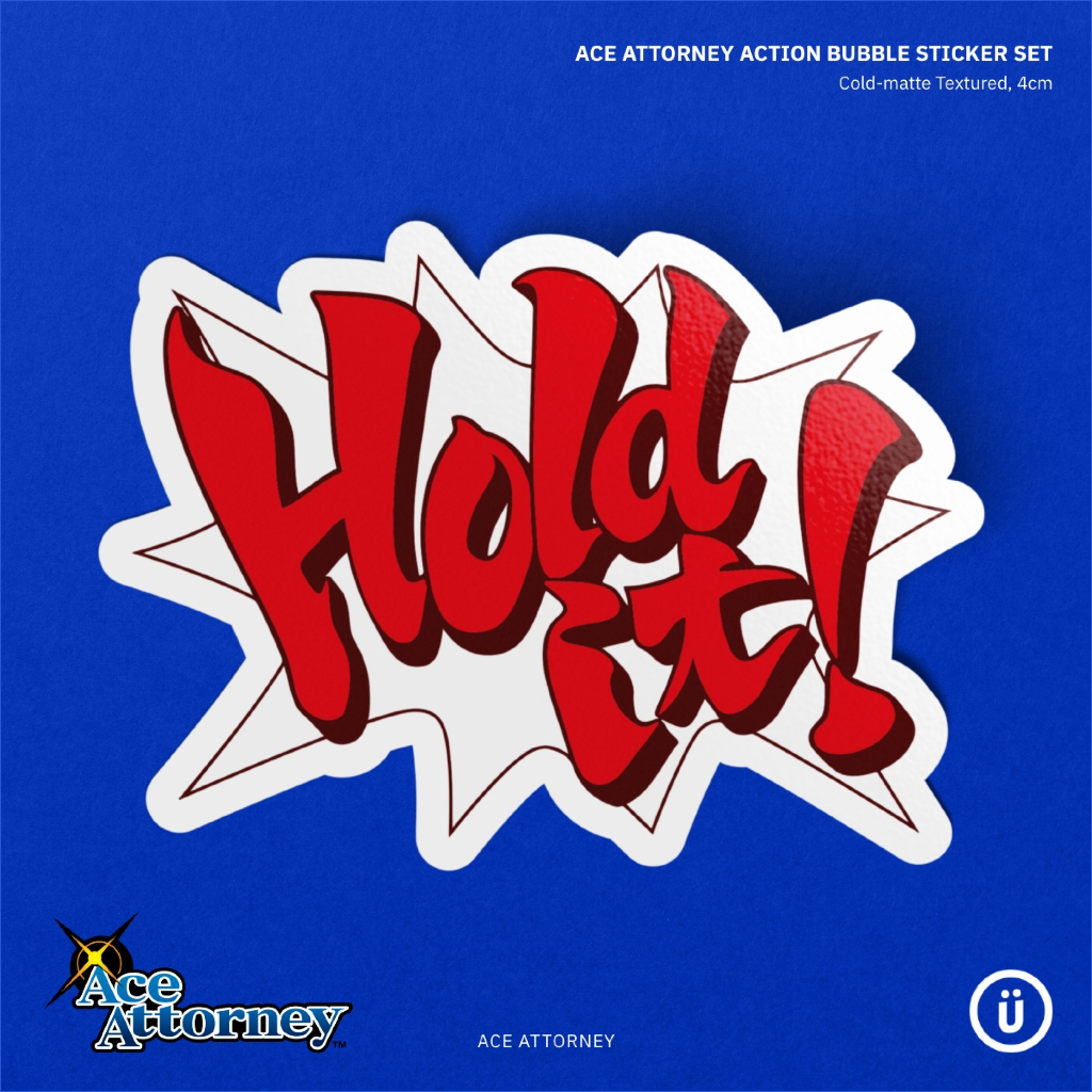 Jual Ace Attorney - Action Bubble Sticker Set - Objection! (Fanmade ...