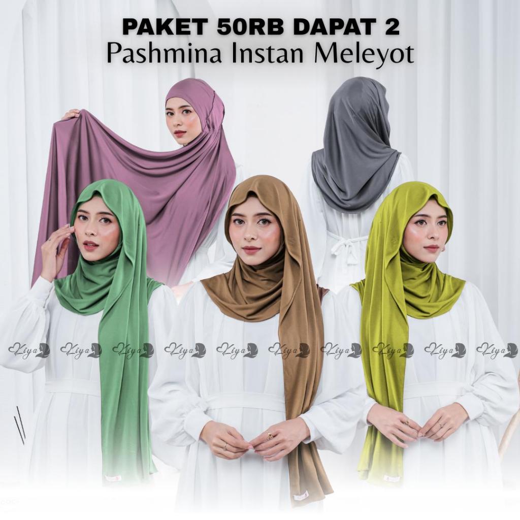 Jual Kiya Hijab - (50rb dapat 2 Pcs) Diva Pashmina Instan Mleyot ...