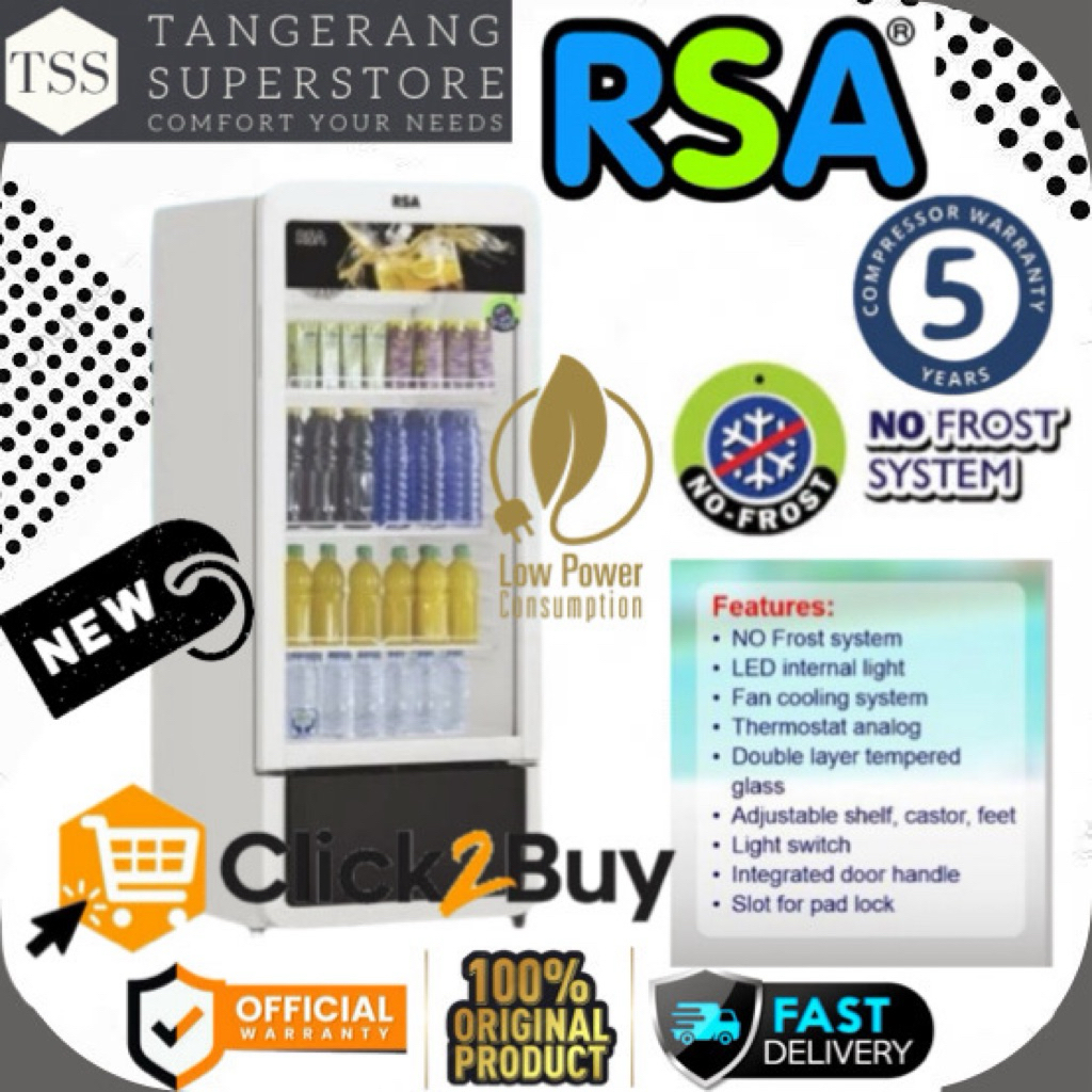Jual SHOWCASE RSA RUBY200 RUBY-200 RUBY 200 CHILLER 1 PINTU RSA DISPLAY ...