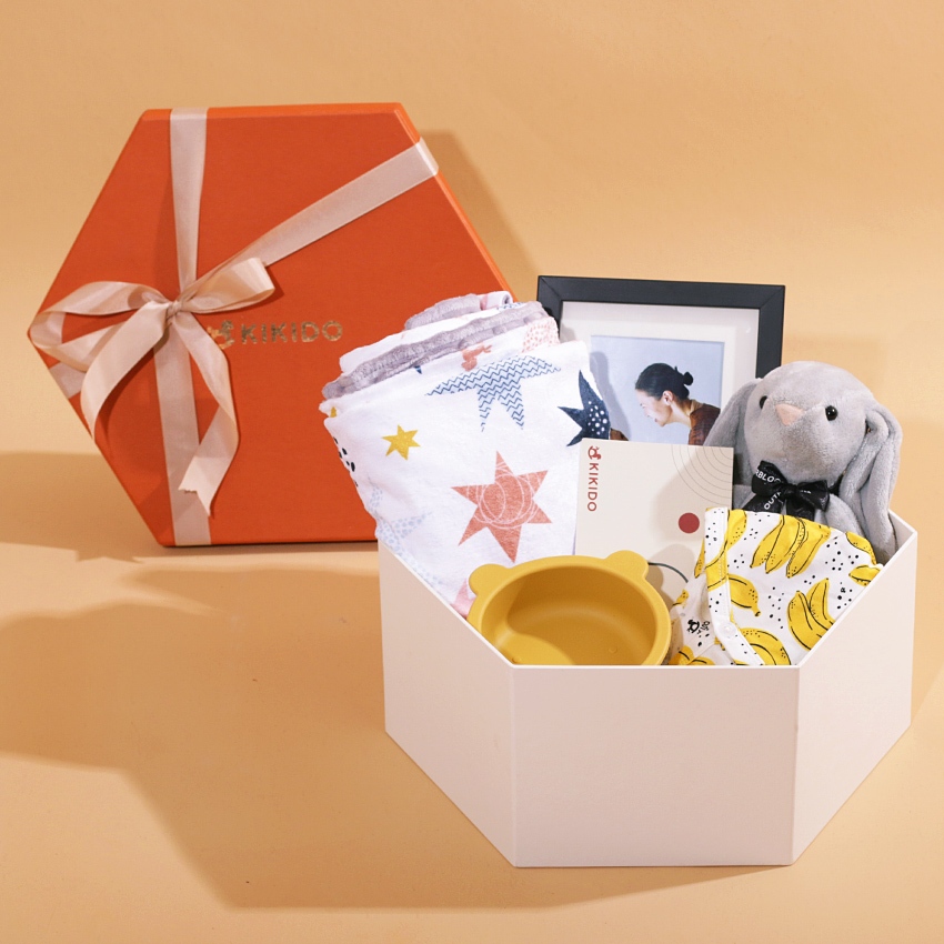 Jual Kikido Hampers Newborn Set Box Hexa - Baju Mainan Tempat Makan ...