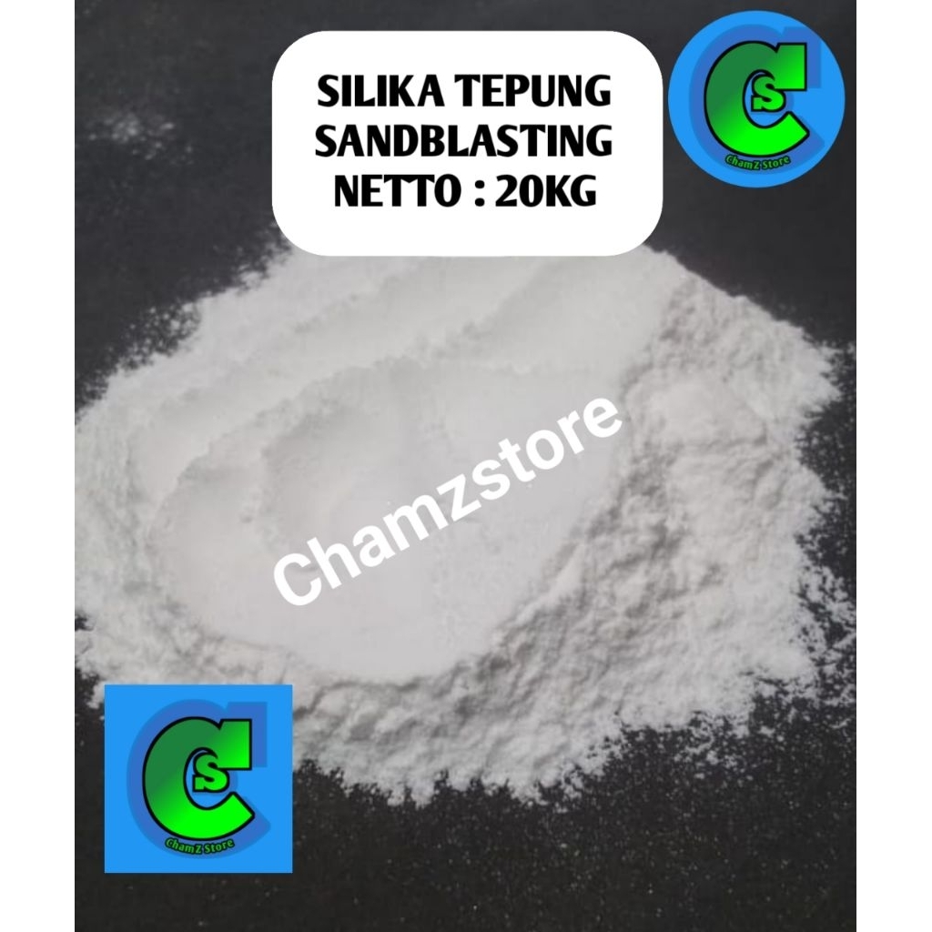 Jual pasir silika silica putih halus tepung mesh 80-120 karungan 20kg ...