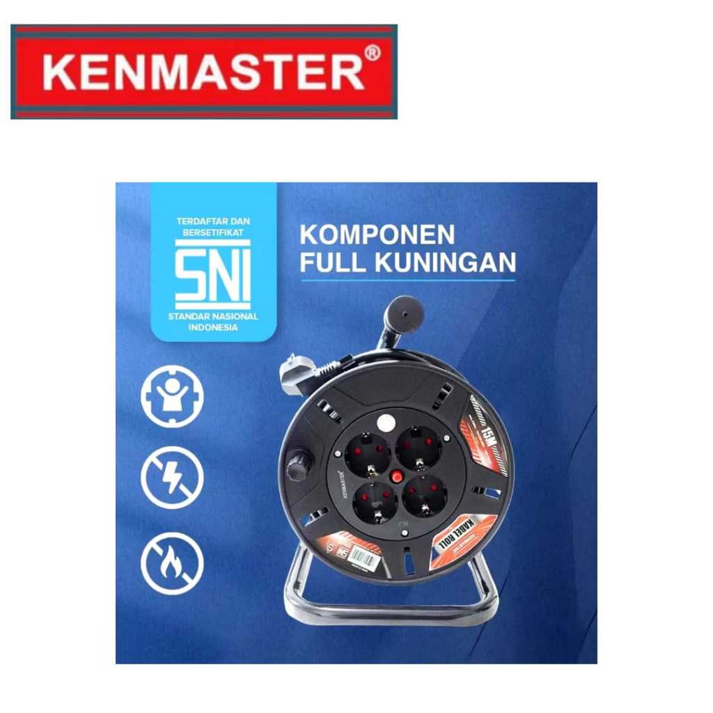Jual KENMASTER KABEL ROLL 15 Meter, 25 Meter, 50 Meter 4 LUBANG SNI ...