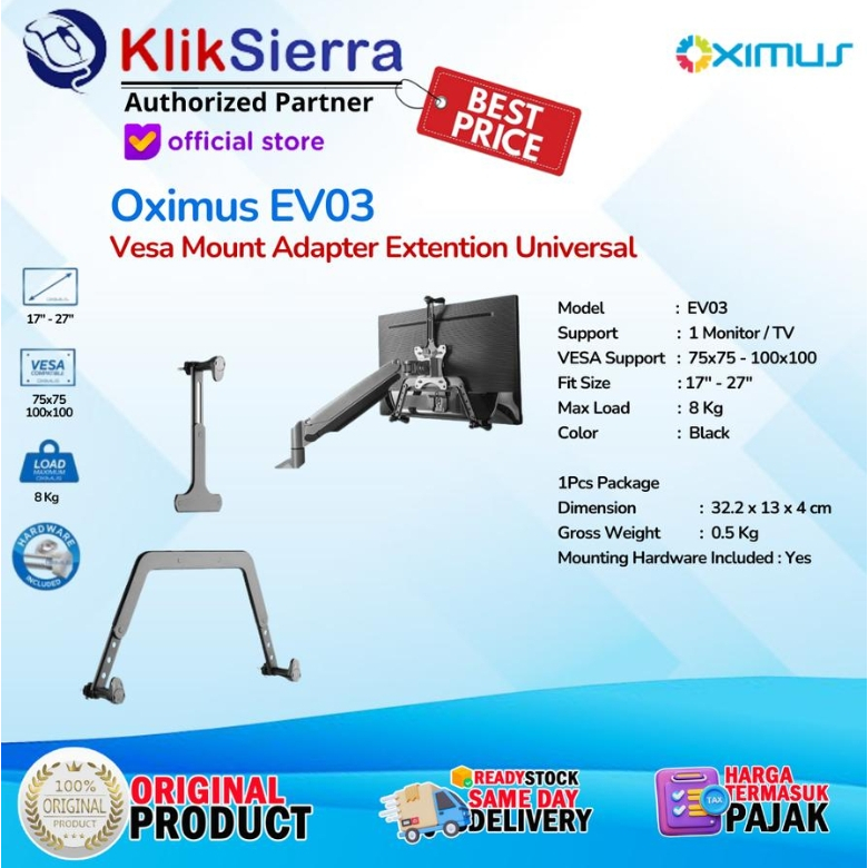 Jual OXIMUS EV03 Bracket VESA Mount Adapter Extention Universal Non ...