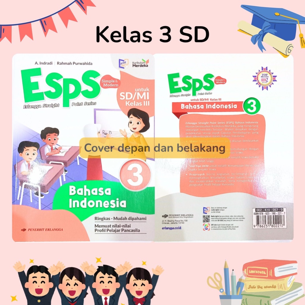 Jual Buku Paket Bahasa Indonesia kelas 3 SD Penerbit Erlangga Kurikulum ...