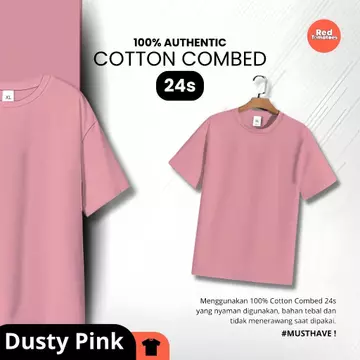 Kaos Polos Lengan Pendek 24S Soft Cotton Combed Premium
