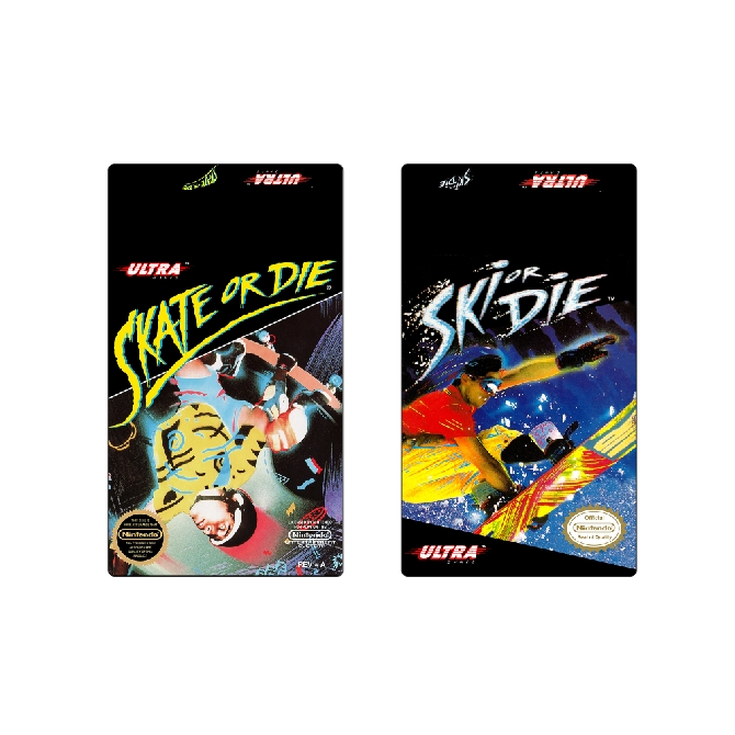 Jual Stiker “Label Kaset NES” Jadul Game “Skate or Die Ski” Nintendo ...