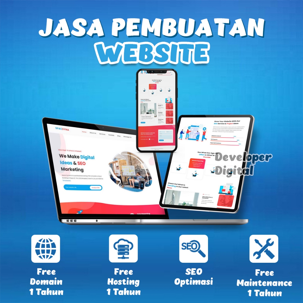 Jasa Website Profesional (Landing Page, Comprof, Toko Online, dll) Termurah se-Indonesia