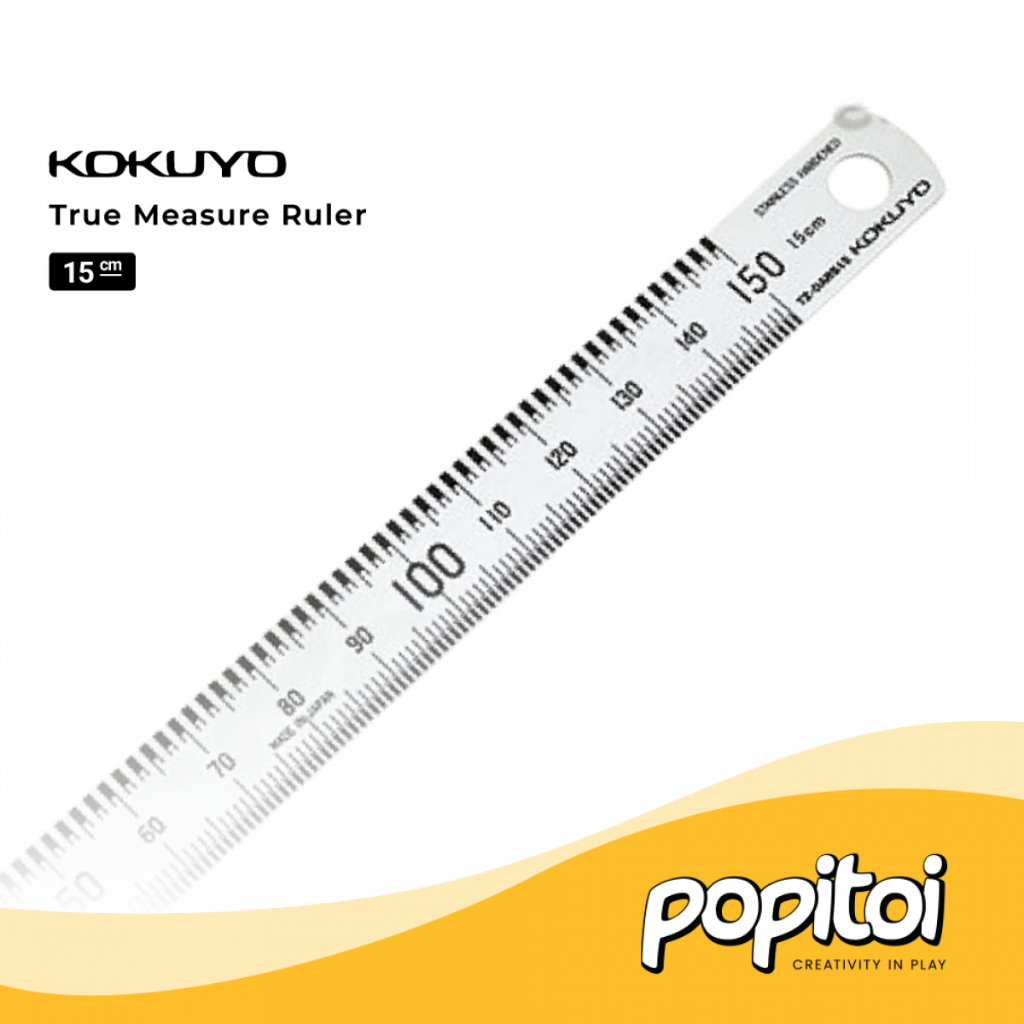 Jual Kokuyo True Measure Stainless Steel Ruler 15 cm Penggaris Besi ...