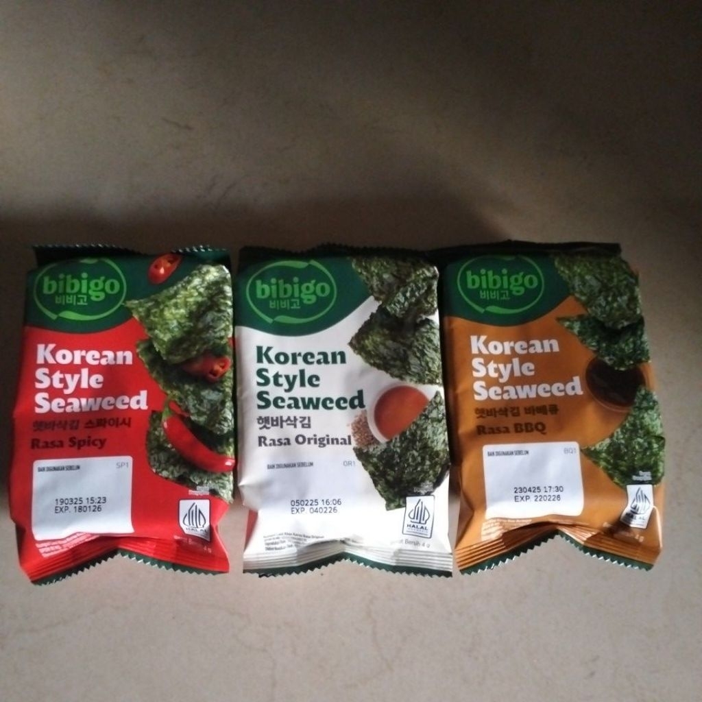 Jual Bibigo Korean Nori Panggang Style Seaweed/Rumput Laut 1 Pcs ...