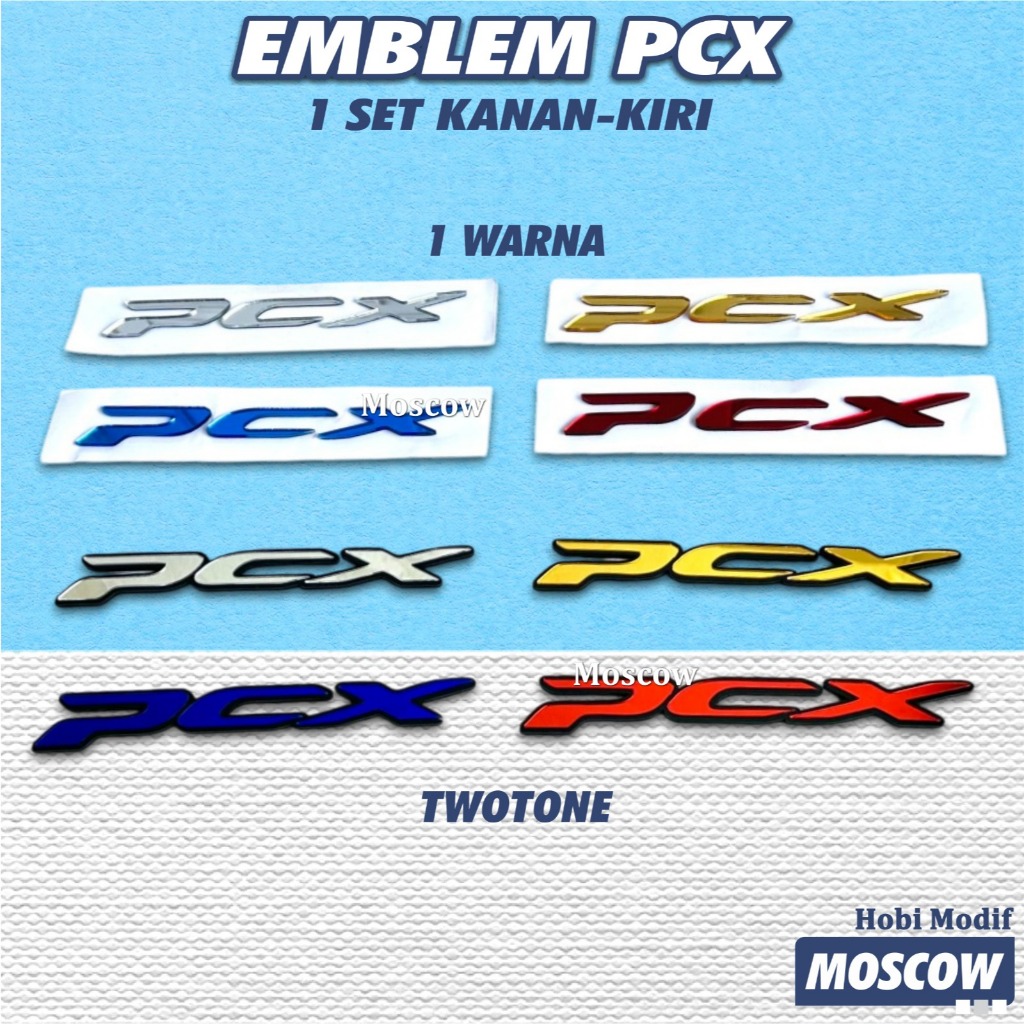 Jual EMBLEM SET LOGO PCX EMBLEM SET 3D STICKER TULISAN PCX ISI 2 PCS ...