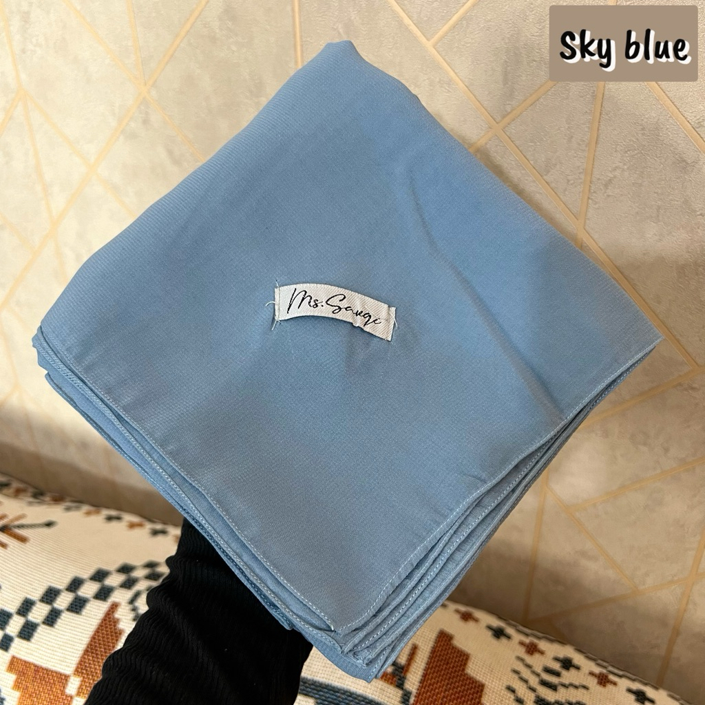 POLYCOTTON Syari 130cm Hijab Segiempat Polos Jumbo Kerudung Square