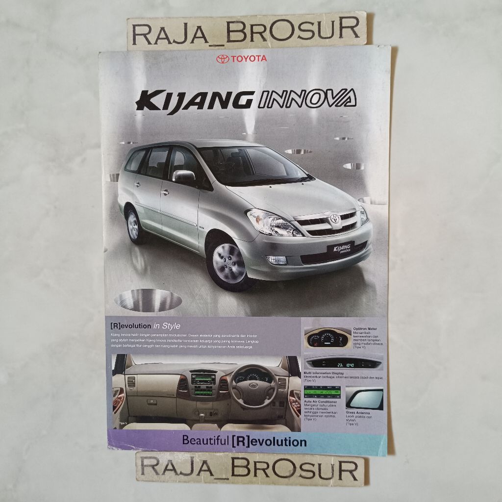 Jual Poster brosur katalog flyer Toyota Kijang Innova 2.0 2.5 L 2004 ...