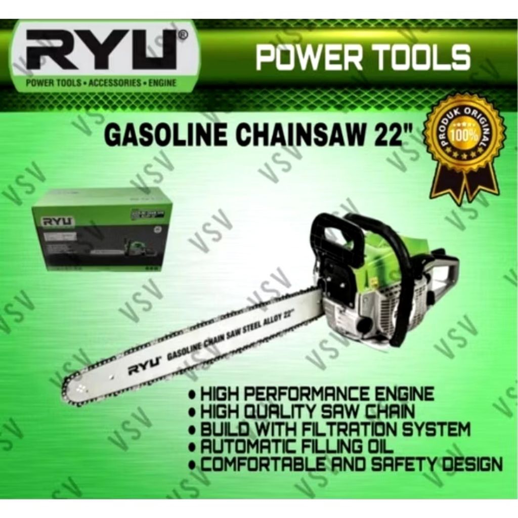 Jual RYU Chainsaw RGS22 / Mesin Potong Gergaji Kayu 22 Inch Chain Saw ...